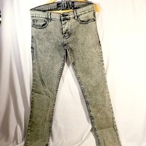 RUDE Hot Topic acid wash skinny jeans. W: 30 L: 32